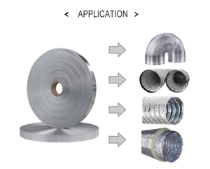Aluminum Foil Coated PET for flexible air condition duct insulation HVAC