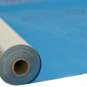 Blue single sided reflective Fireproof heavy duty aluminium foil laminate woven for Sisalation insulation radiant barrier