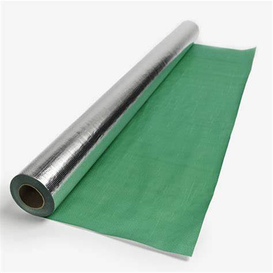Green single sided reflective Fire resistant extra heavy duty aluminium foil laminate polyweave Sisalation Paper for roof insulation
