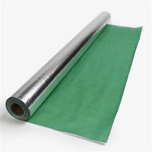 Green single sided reflective Fire resistant extra heavy duty aluminium foil laminate polyweave Sisalation Paper for roof insulation