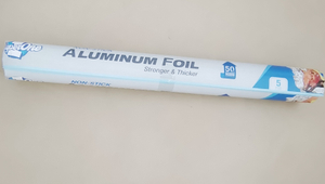 Oil-resistant Aluminum Foil roll for barbecue with customized size by wrapping paper
