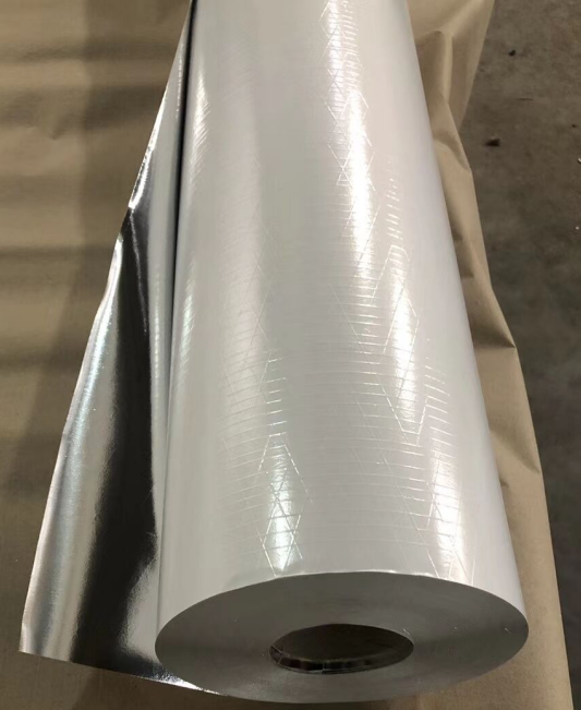 White PP+scrim+metallized film for color steel tile insulation