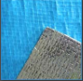 Blue single sided reflective Fireproof heavy duty aluminium foil laminate woven for Sisalation insulation radiant barrier