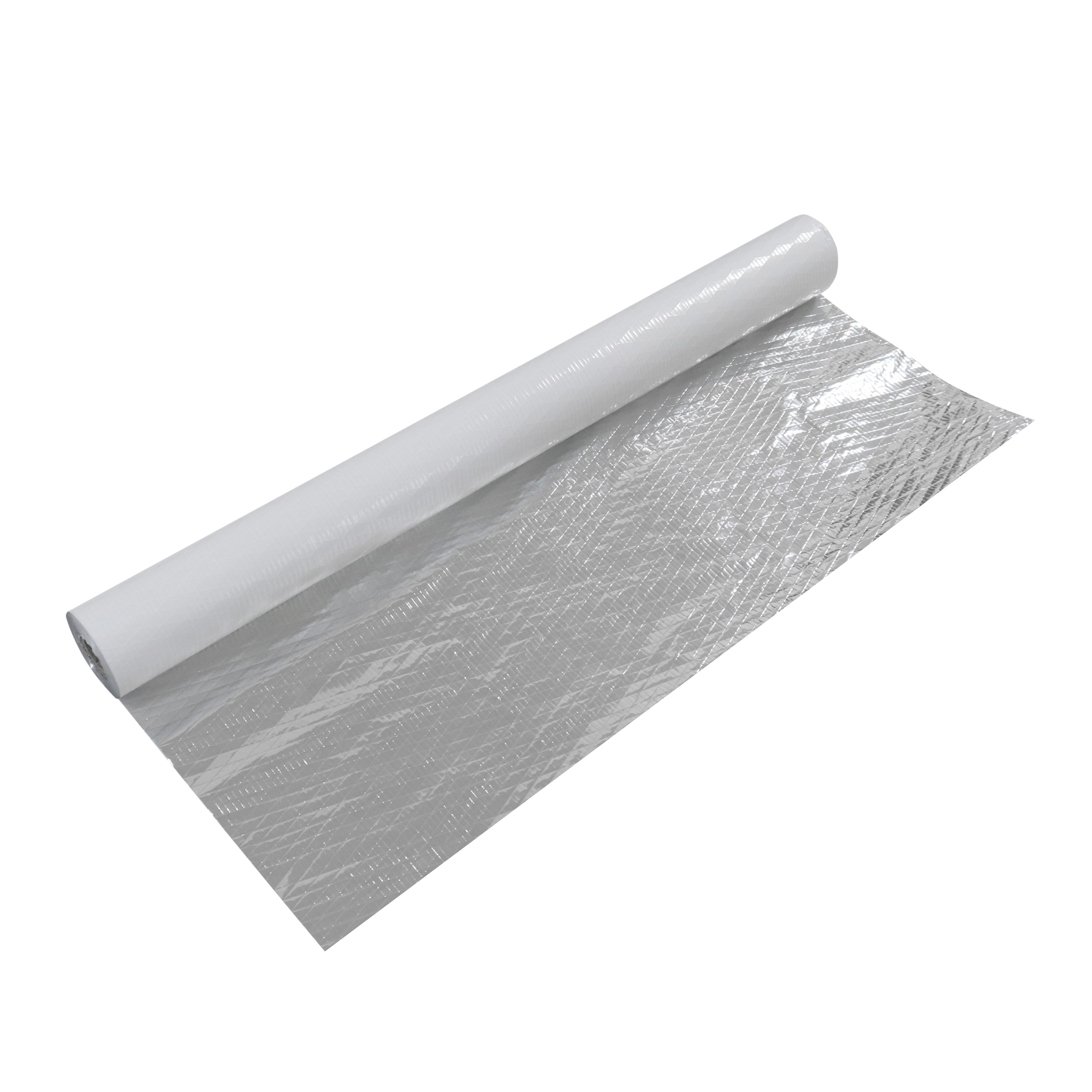 White PP+scrim+metallized film for color steel tile insulation