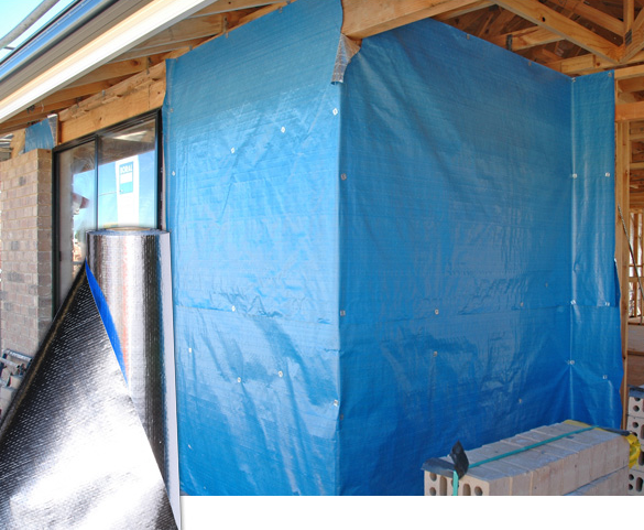 Blue single sided reflective Fireproof heavy duty aluminium foil laminate woven for Sisalation insulation radiant barrier