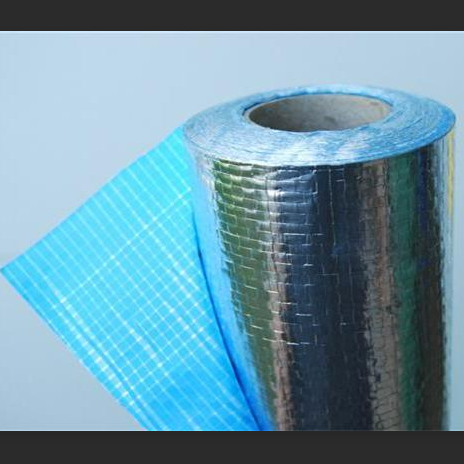 Blue single sided reflective Fireproof heavy duty aluminium foil laminate woven for Sisalation insulation radiant barrier