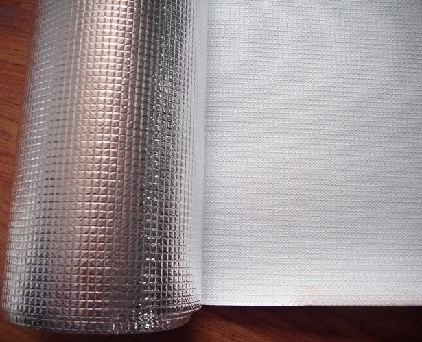 Embossed Single sided Silver MPET laminate Non Woven for ice bag packing