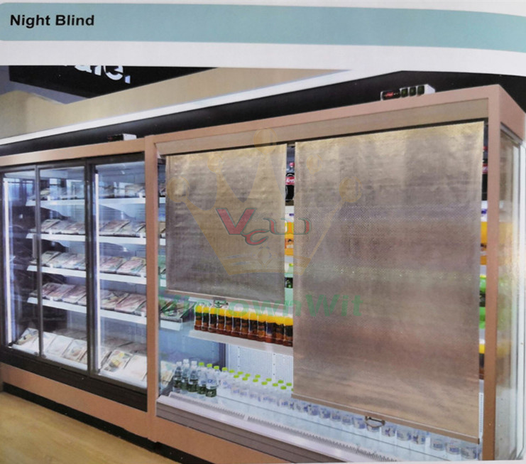 Breathable night blind with roller for vertical refrigerator (VBNB1)