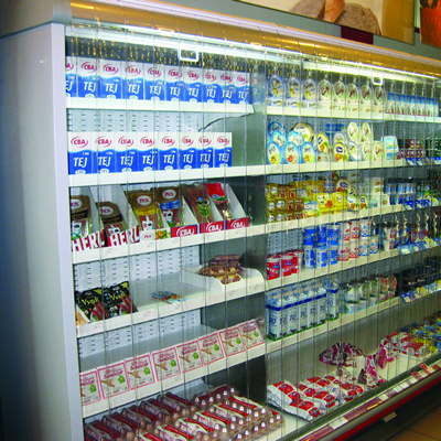 Transparent Thin Night Blind Strip for refrigeration showcase (VTBNts1)