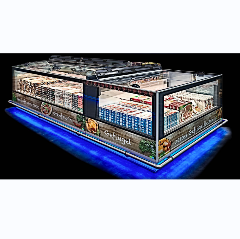 Durable Permeable Night Curtain for Horizontal Showcase in Shops (VPNC4)