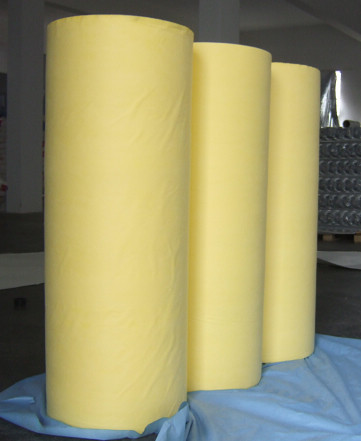 Yellow customised Nonwoven laminated PE for Surgical gown