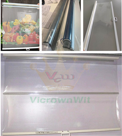 Self Coiling Perforated Transparent Night Curtain For Freezer