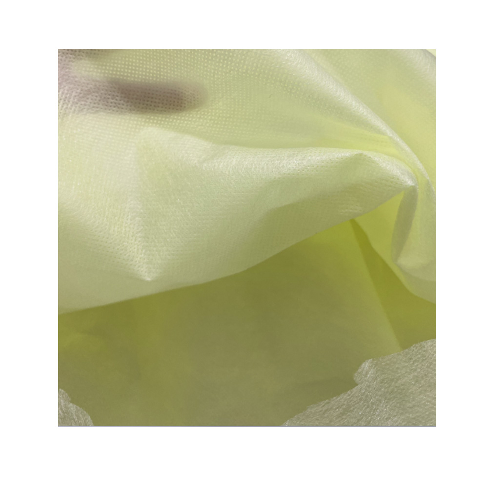 Yellow customised Nonwoven laminated PE for Surgical gown