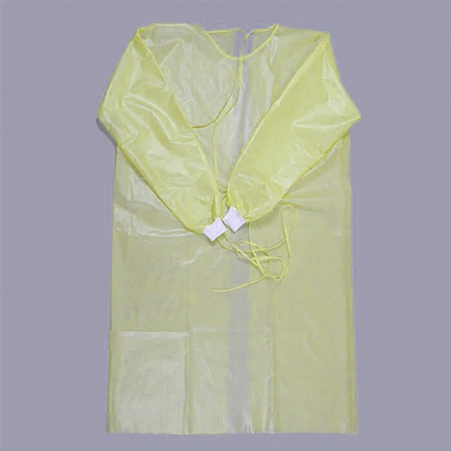 Yellow customised Nonwoven laminated PE for Surgical gown