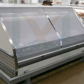 Durable Permeable Night Curtain for Horizontal Showcase in Shops (VPNC4)