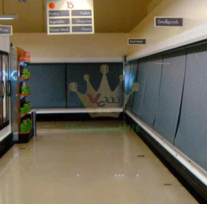 Black Night Curtain for Vertical Refrigerated Display Case(VBN-hs)