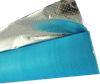 Breathable grid woven substrate, blue-silver double lamination for light residential building