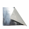 Texture close-up of aluminum foil woven tape with release paper peeled off, woven reinforced tear-resistant for roof sarking splicing reinforcement
