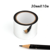 Narrow metallized polyester tape with pencil size reference, ideal for tiny gap shielding of precision microelectronic parts