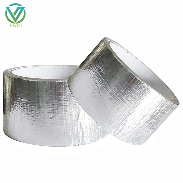 Main shot of reinforced heat resistant aluminum foil tape with solvent acrylic glue, joint sealing tape for HVAC & industrial equipment thermal insulation