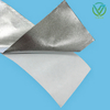 Close-up of embossed foil texture folded view, flexible rubber plastic laminate for air duct airtight wrapping