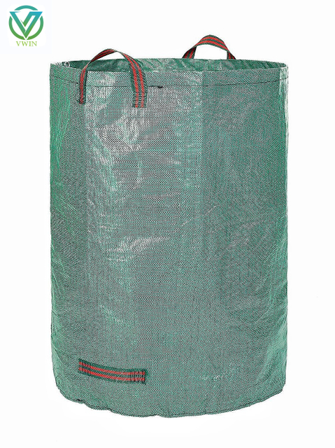 Main image of durable PE-coated PP woven fabric, heavy-duty garden leaf collection sack made for outdoor yard packaging
