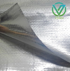 Main image of double-sided reflective aluminized-polyester-laminated woven fabric, dual-side heat radiant barrier roll for building wall & roof thermal insulation