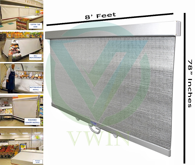 Anti-freezing Breathable Night Blind with Roller for Vertical Refrigerator