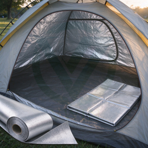Moisture-proof reflective MPET laminated woven fabric roll for camping tent inner liner