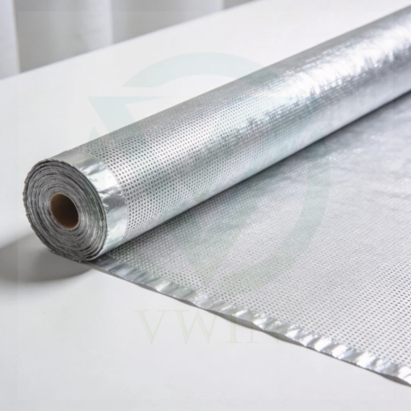 Roll of breathable customized aluminium night fridge fabric for refrigerated display cabinet.