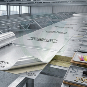 Antiseptic PET AL PE laminated film roll, metal building roof insulation raw material