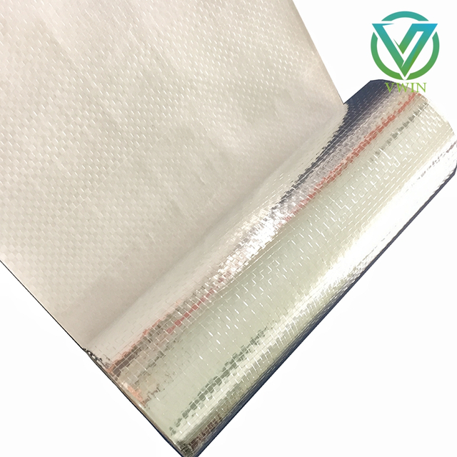 Flame retardant foil woven fabric for bubble composite construction insulation