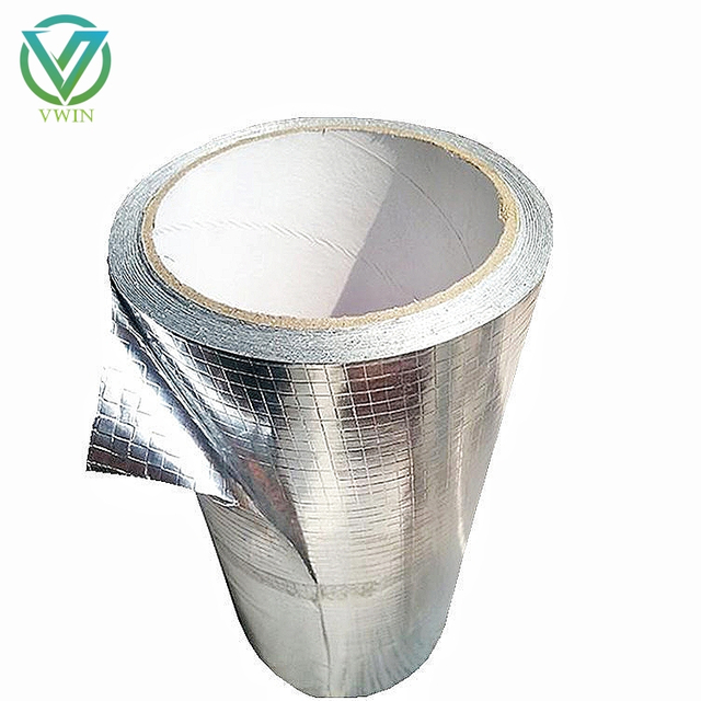 Fire resistant reflective aluminum foil woven fabric for general construction thermal insulation materials