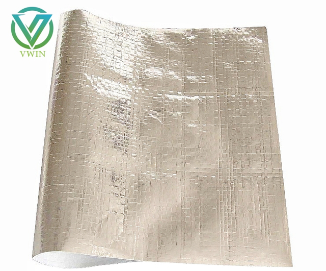 Main image of moisture proof aluminum foil laminated woven fabric, high vapor barrier anti-condensation roll for thermal tube outer facing wrapping