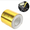 Single wide roll gold fiberglass foil tape, mirror high reflectivity for large industrial pipe thermal shield construction