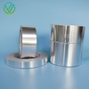 Two rolls of liner-free aluminum foil tape on blue background, heat & moisture resistant for industrial insulation joint sealing