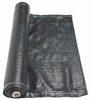 Main image of high-strength black woven geotextile roll, anti-seepage fabric for road construction & fish pond lining projects