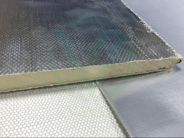 PE Aluminum Foil Laminated Fiberglass Fabric for VIP Pouch & Wall Soundproofing