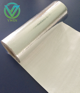 Fireproof foil woven fabric, vapour barrier for fibreglass wool lamination