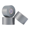 Multi-roll silver grey cloth duct tape set with folded texture display, for household air & water pipe insulation repair