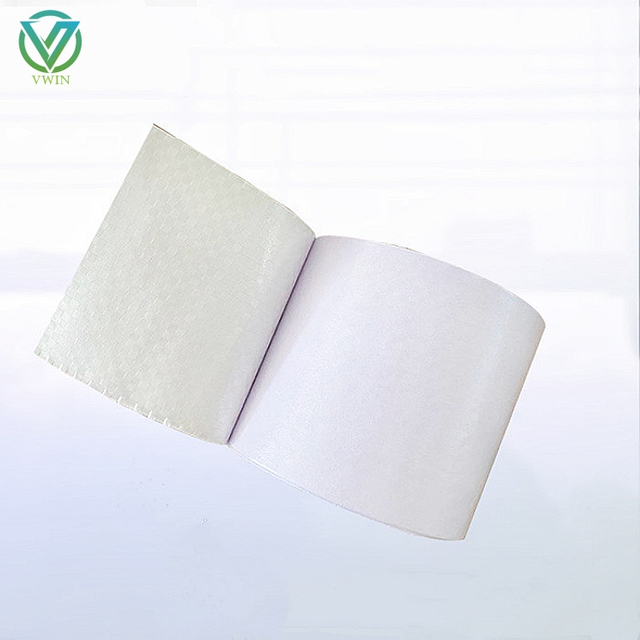 Main shot of white woven fabric tape for jumbo bags, high tensile tear-resistant self-adhesive tape for bulk bag sealing & repair