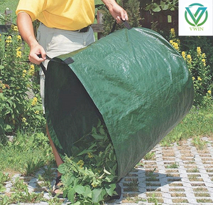 Main image of durable waterproof PE-coated PP woven fabric, material for garden leaf storage sacks, waterproof & tear resistant