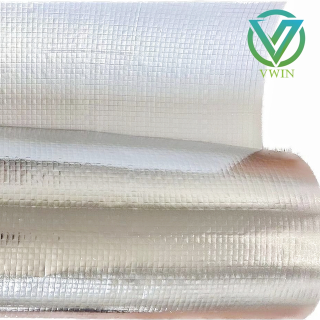 Main image of aluminized-MPET-coated woven fabric, high moisture barrier puncture-proof roll for logistics sea cargo anti-rust vacuum packaging