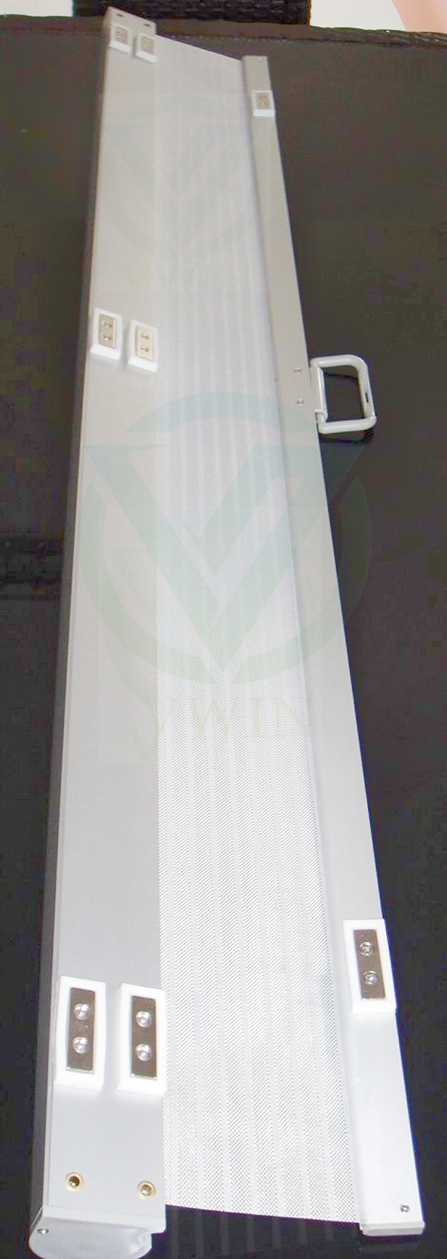 Detail view of the night curtain with a round protective cover