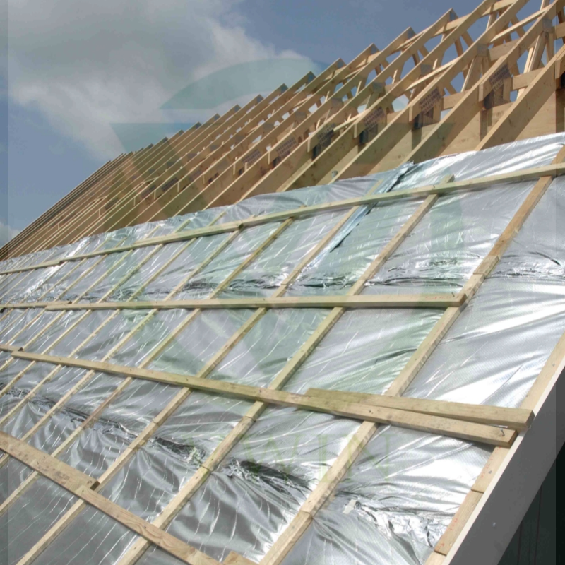 High reflectivity PET PE laminated aluminum foil, thermal insulation reflective foil for building roof construction