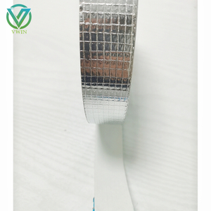 Main shot of aluminum foil grid tape with release paper, fiberglass reinforced tape for industrial pipe thermal wrapping & sealing
