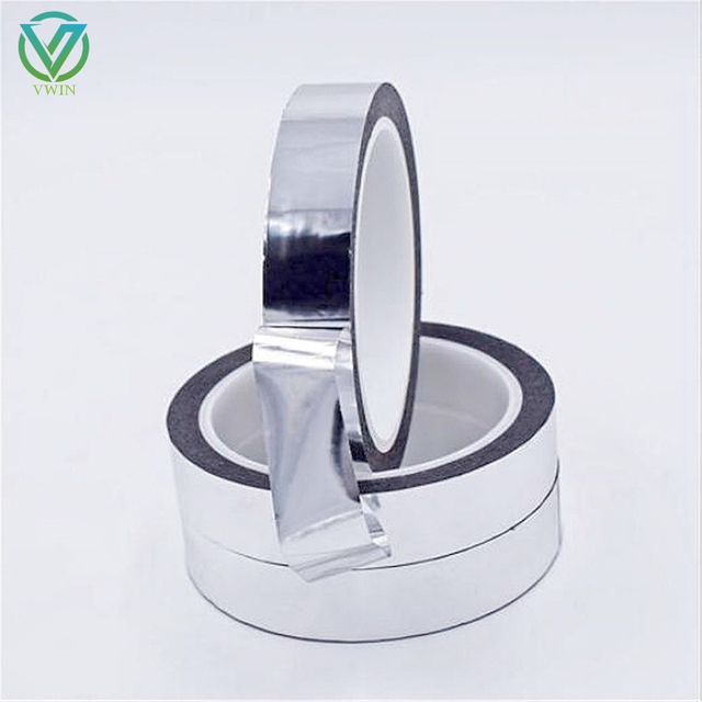 Main shot of high tensile strength metallized polyester film tape for electronics, high break resistance for component shielding, insulation & moisture wrapping