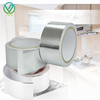 Stacked large & small aluminum foil tape rolls with release paper, full sizes for home & industrial HVAC duct sealing