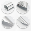Multi-size sample rolls of MPET aluminum woven fabric, flexible for custom-sized roof insulation laying