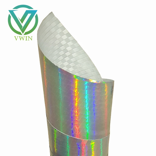 Main image of colorful laser aluminum-film-coated woven fabric, holographic iridescent glossy roll for high-end luxury gift box outer packaging